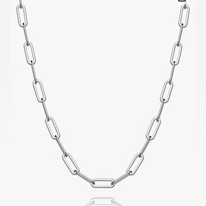 BRAND NEW - Howard's - Layer Me Paperclip Chain Necklace - Silver, 18 Inch.